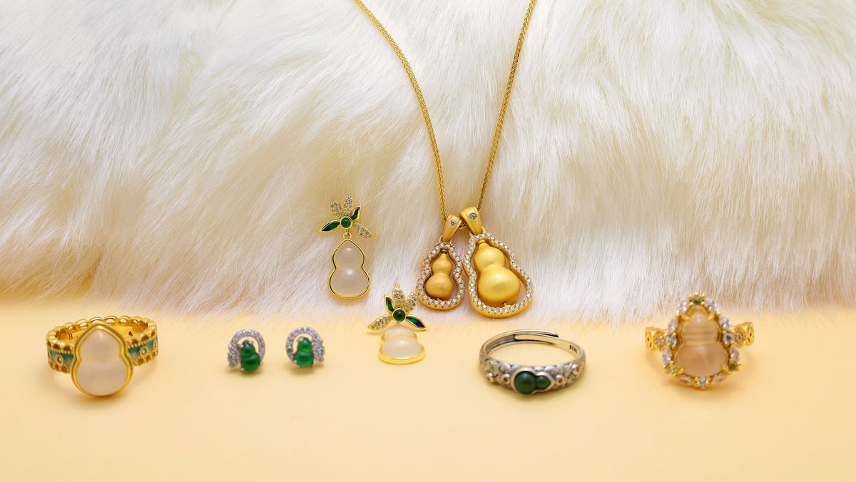 Soul Lotus gourd jewelry inspired by the Chinese hulu motif