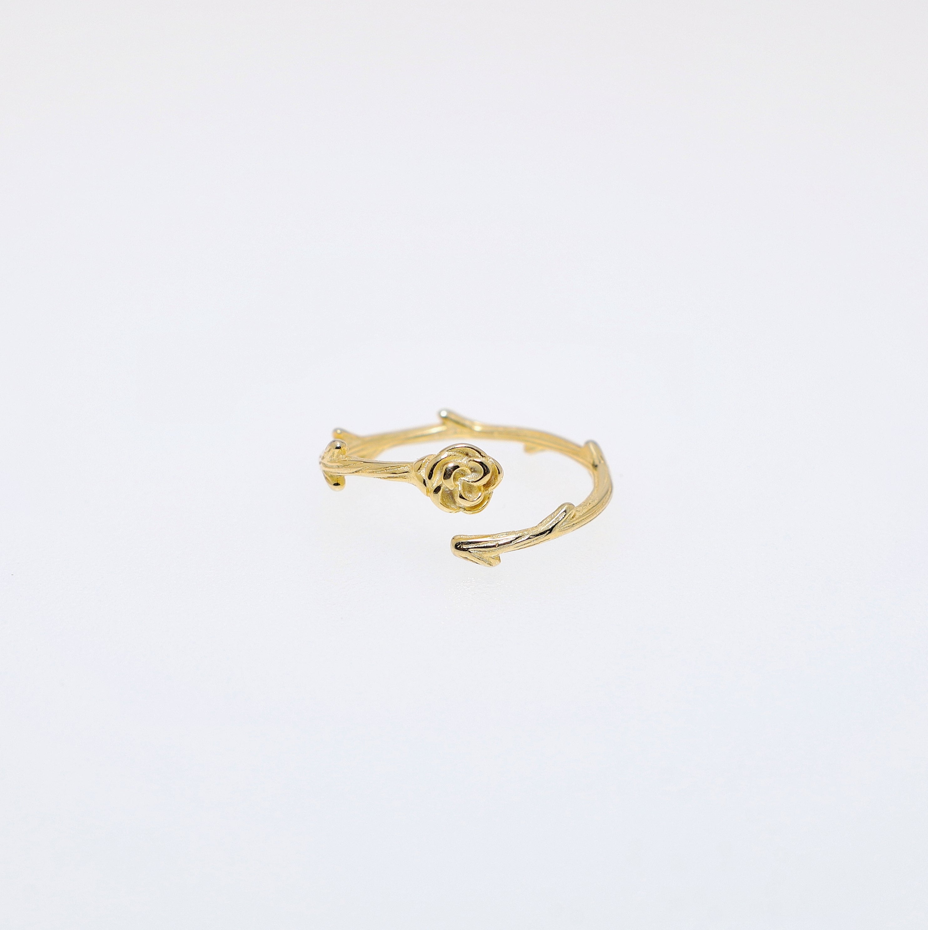 Thorn Rose Silver Ring