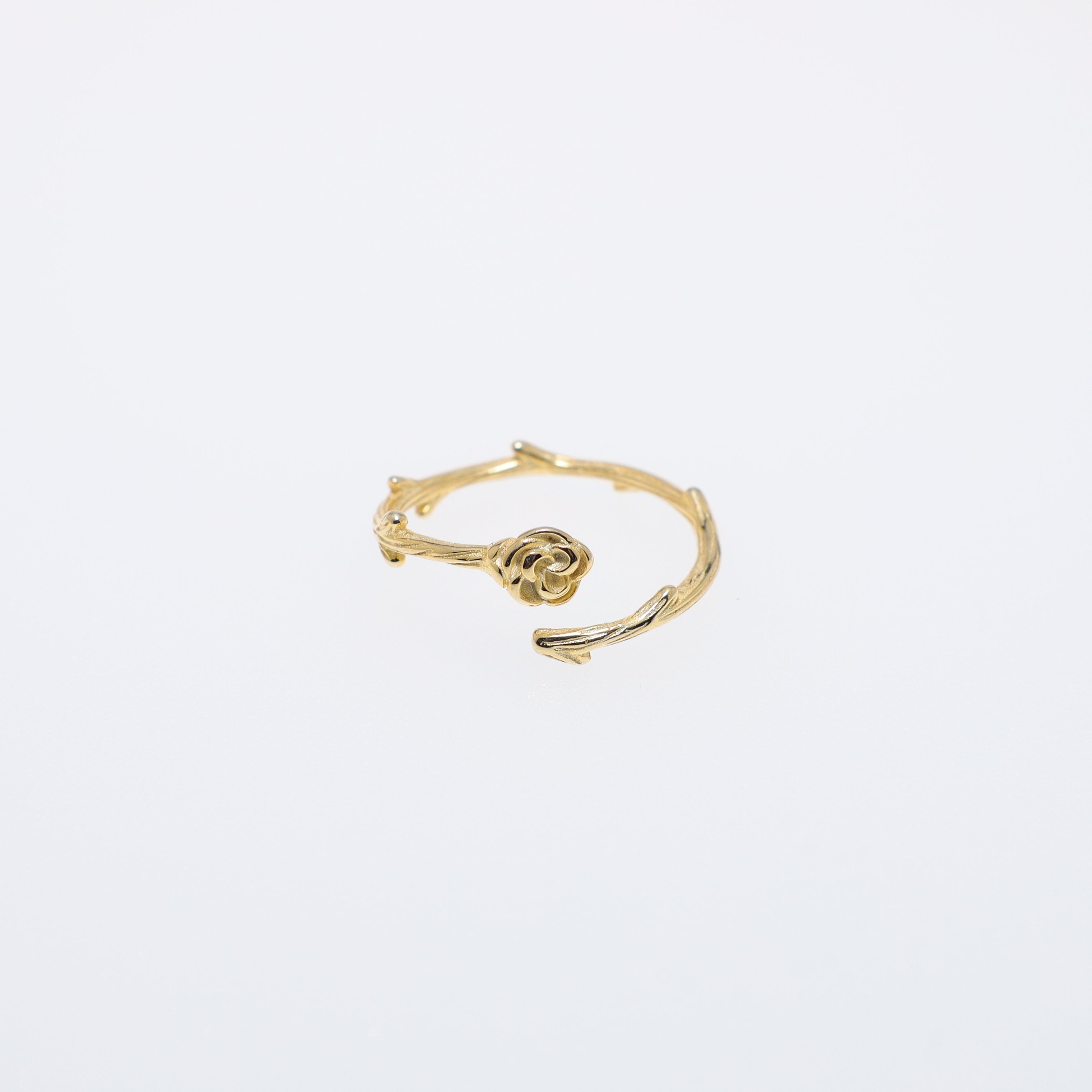 Thorn Rose Silver Ring