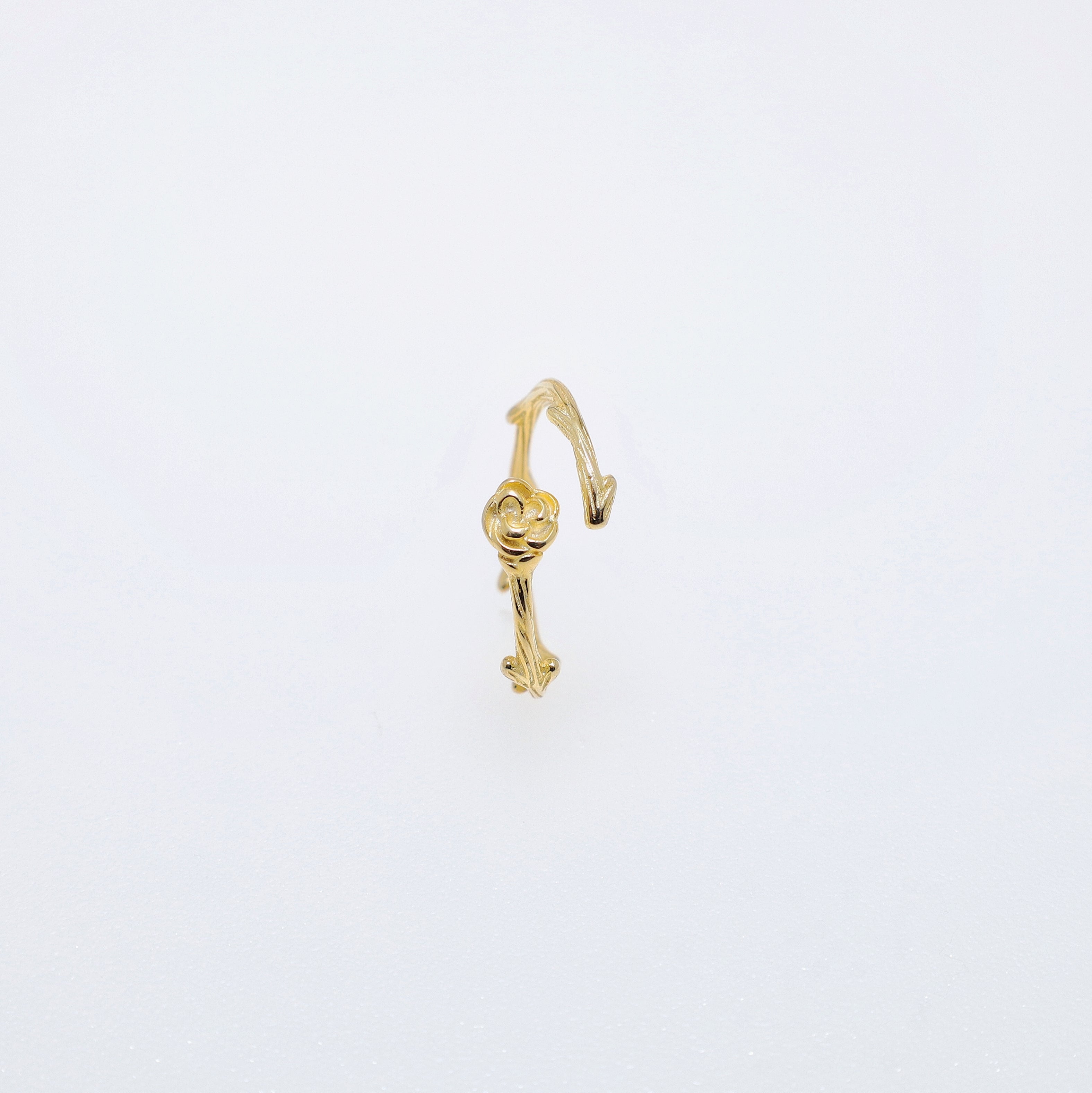 Thorn Rose Silver Ring