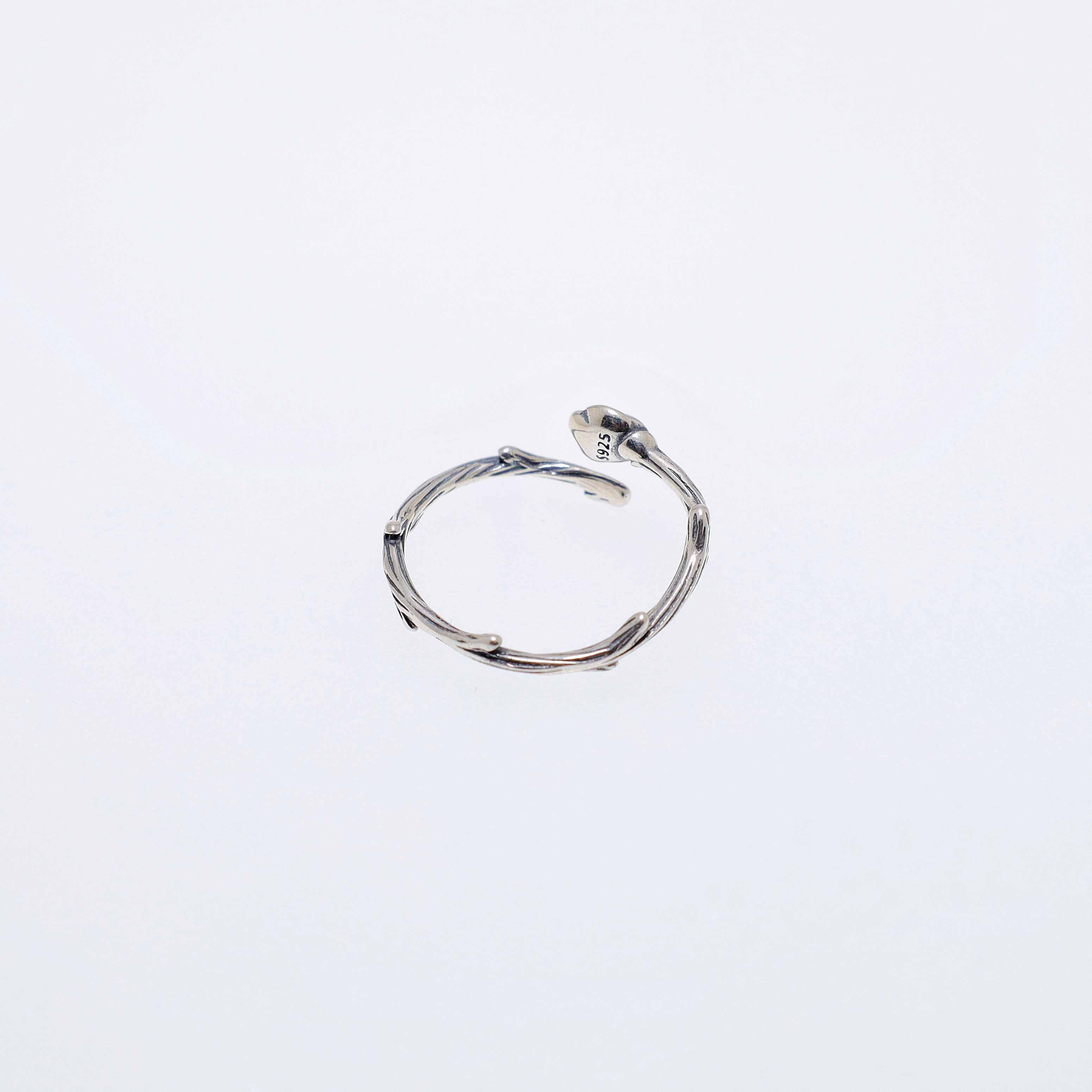 Thorn Rose Silver Ring