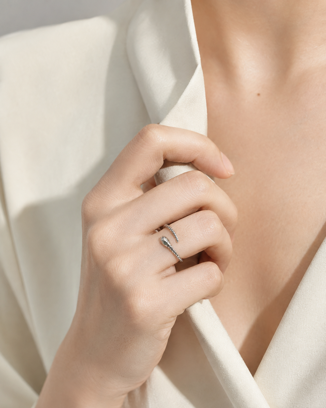 Inside the Green-Eyed Serpent Ring: Scales, Green Eyes & Coiled Form