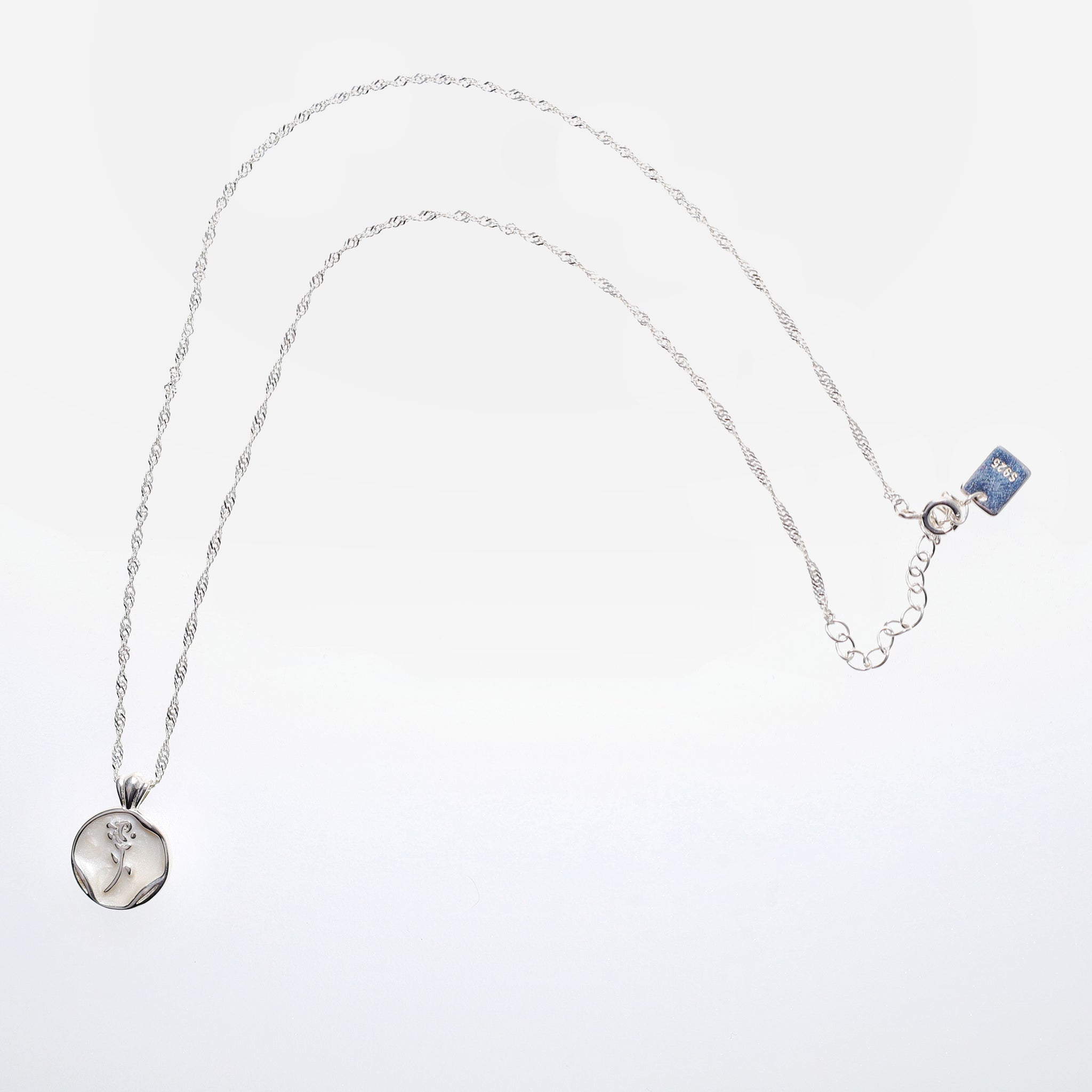 925 Silver Rose Round Necklace