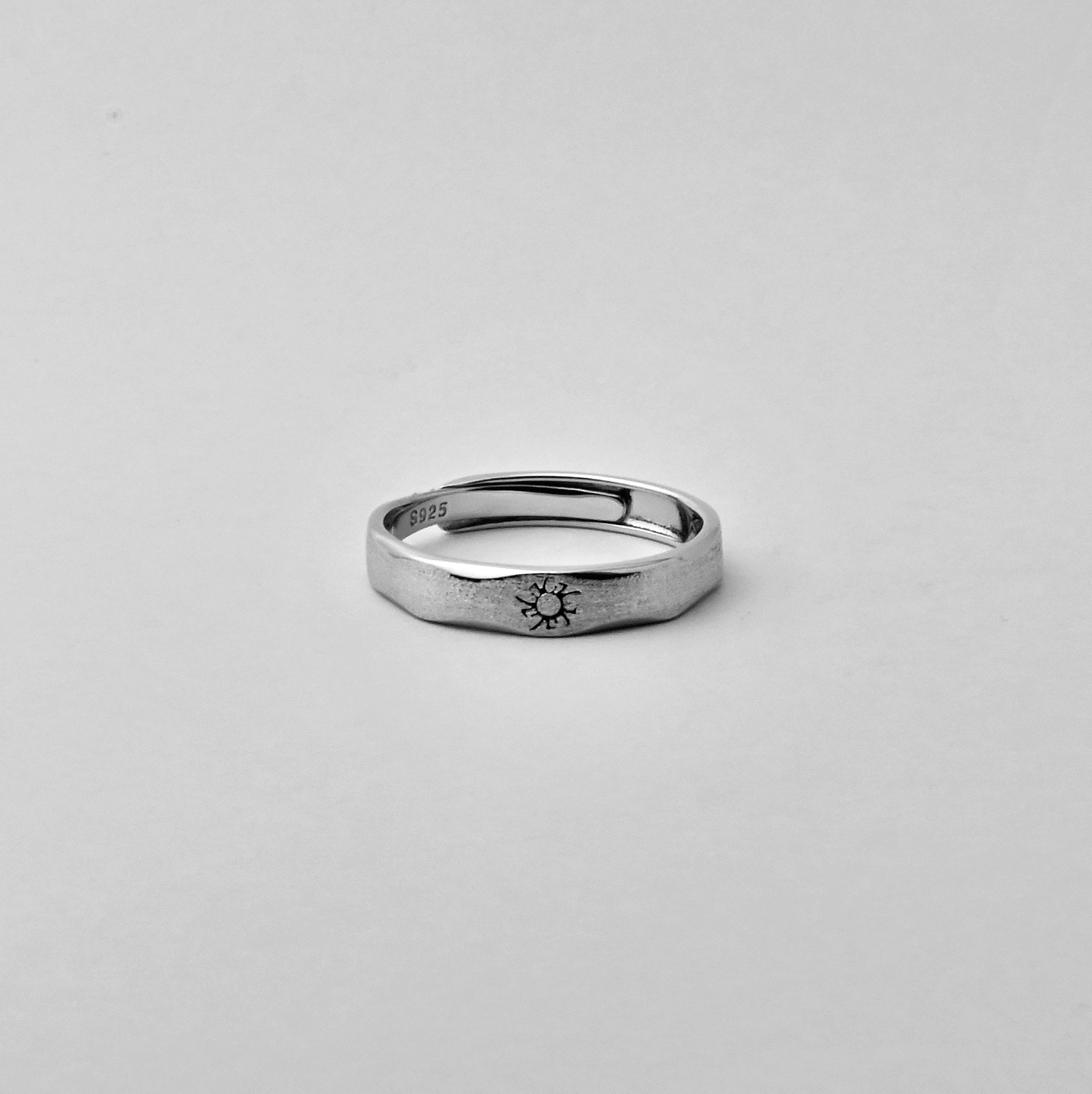 925 Silver Sun Simple Ring For Men