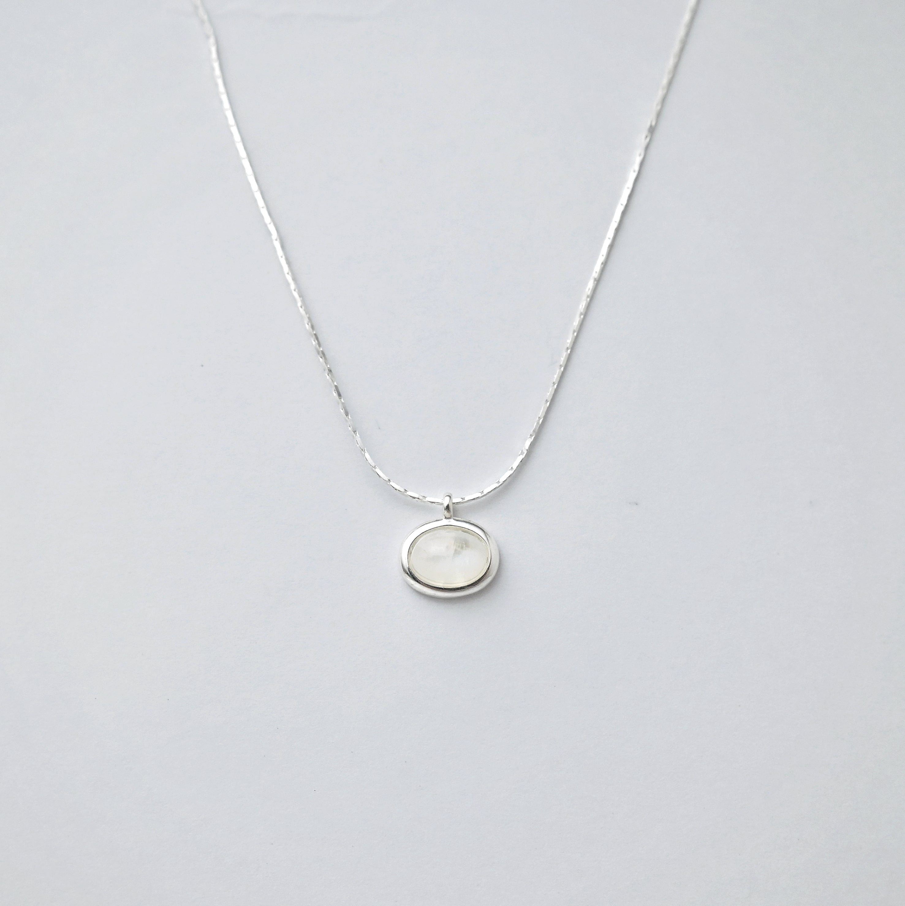 Silver Moonstone Necklace