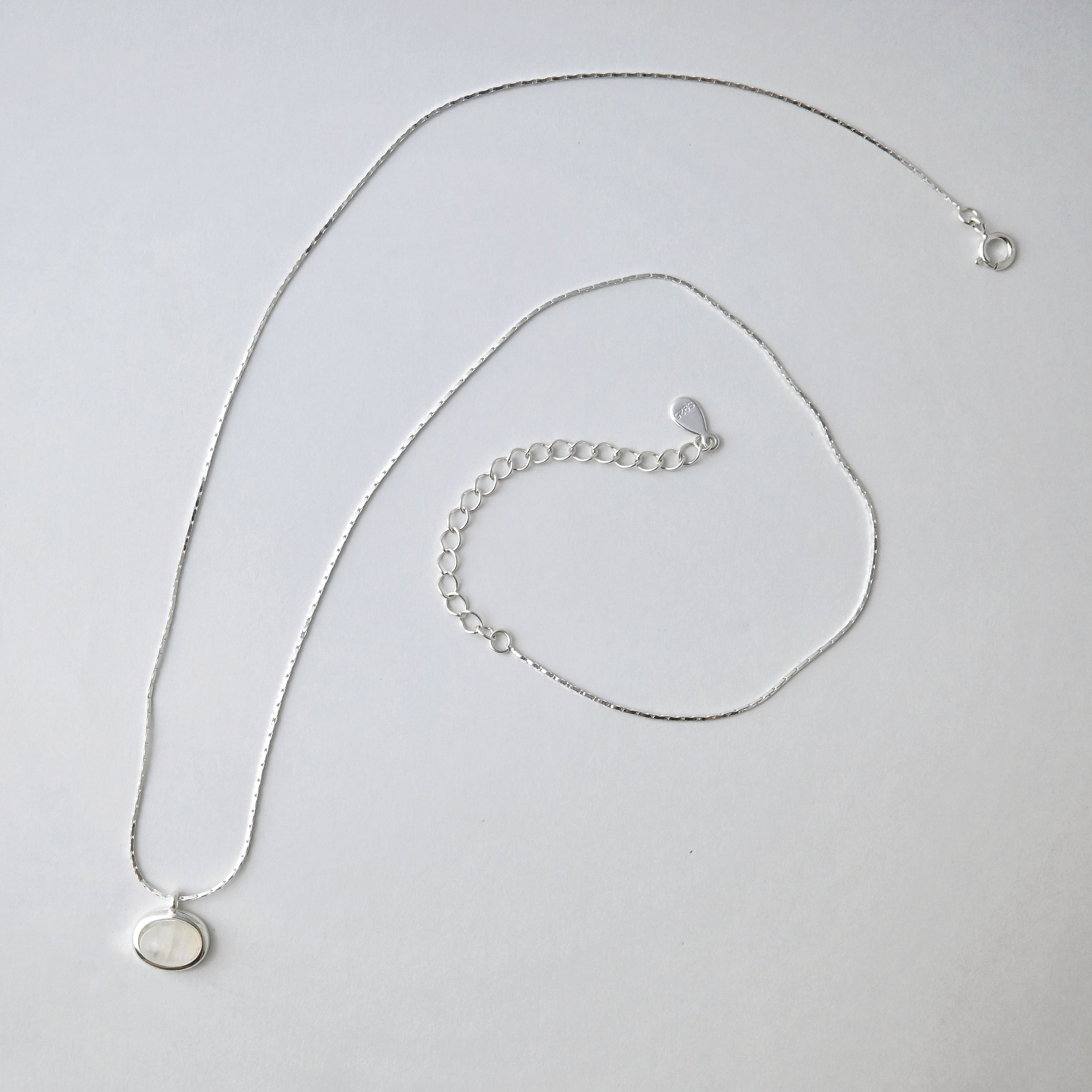 Silver Moonstone Necklace