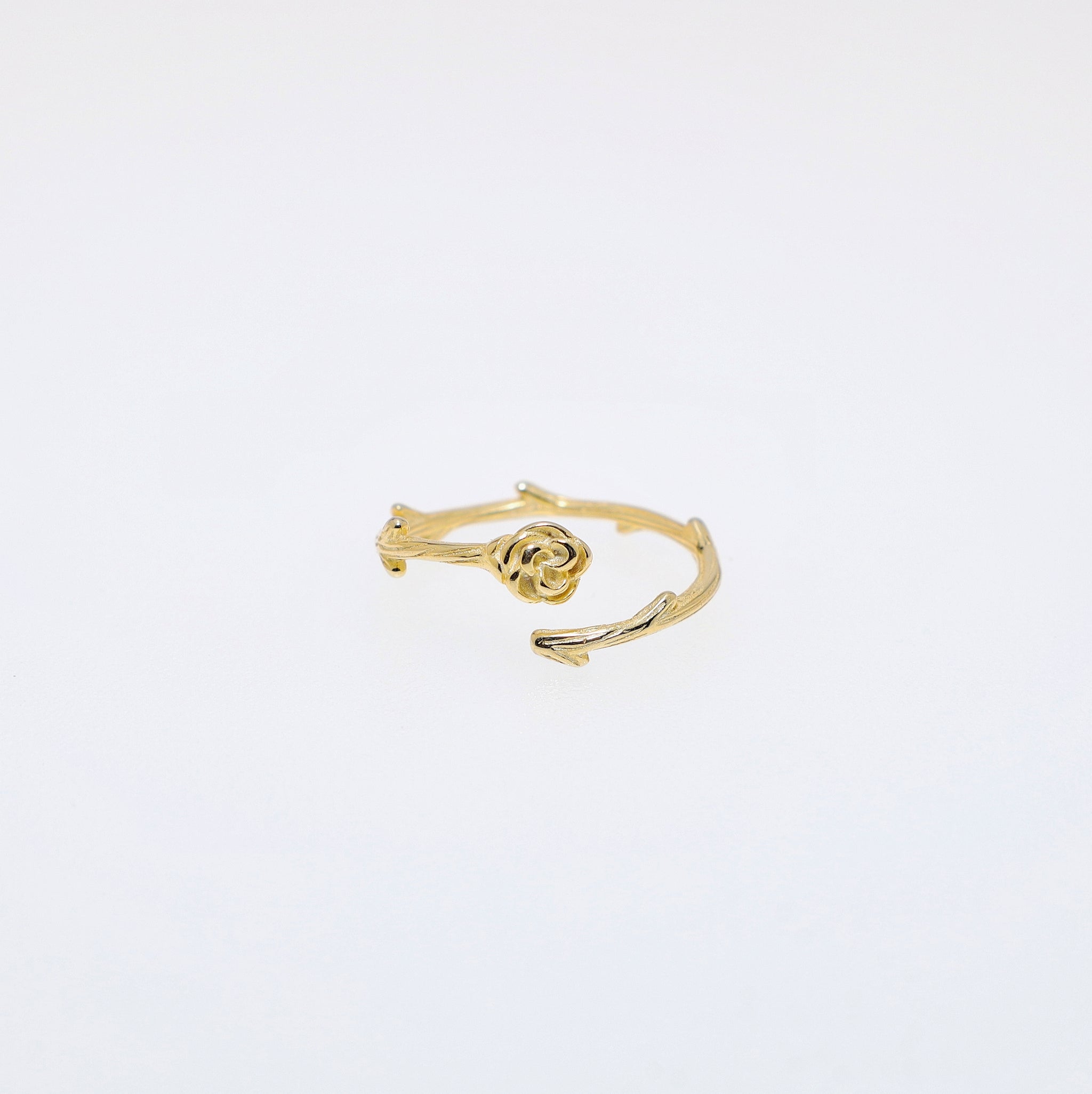 Thorn Rose Silver Ring