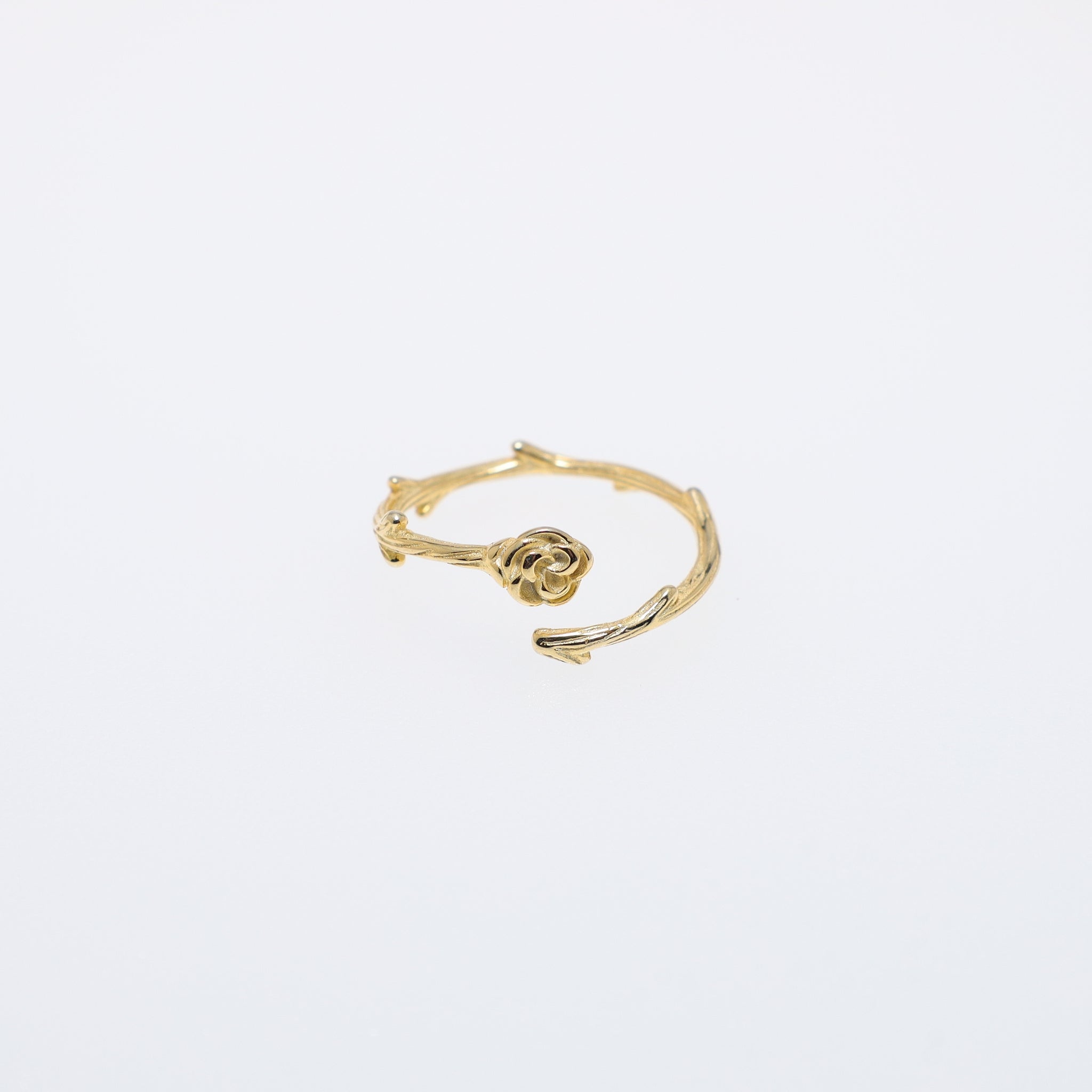 Thorn Rose Silver Ring