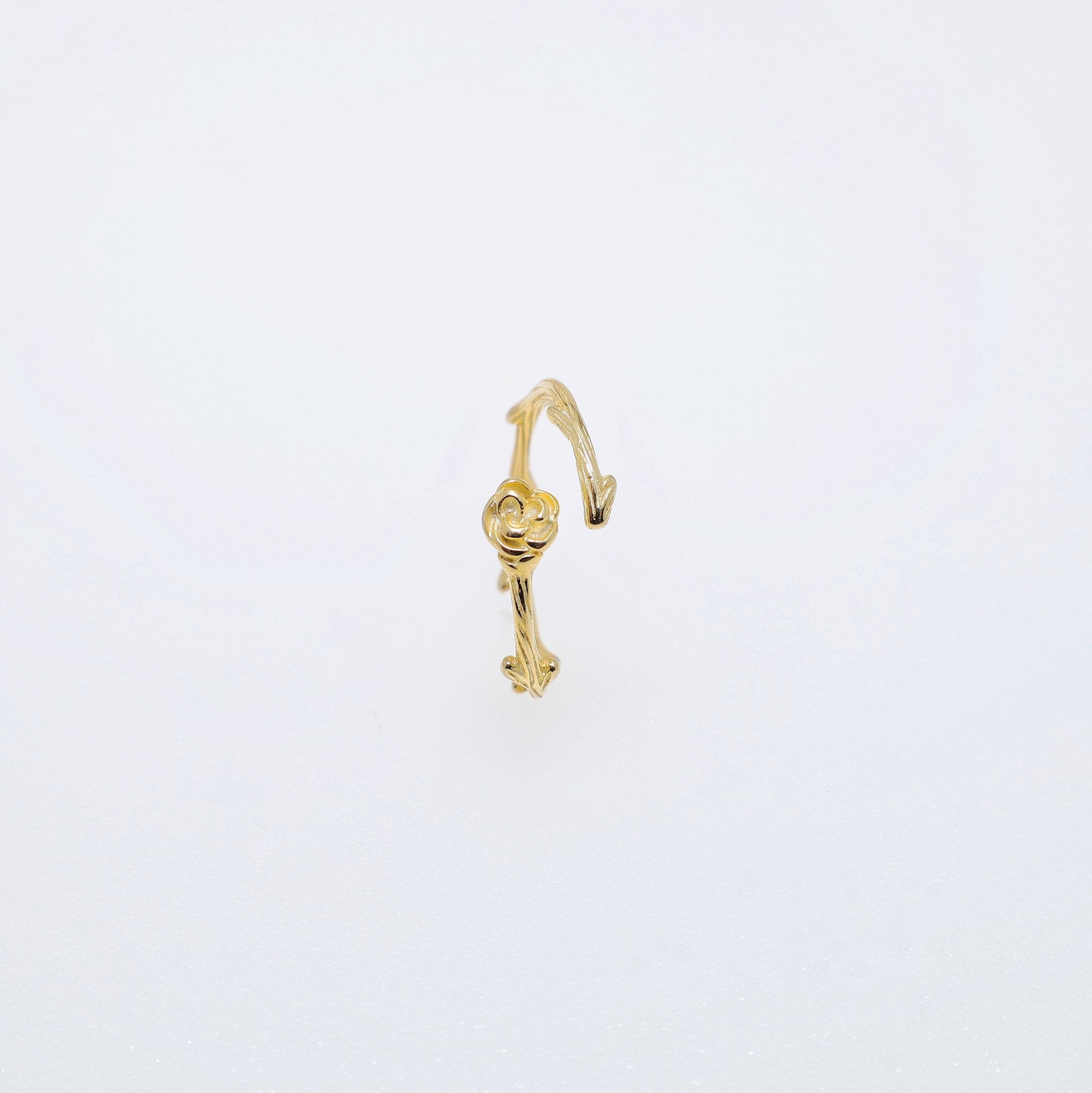 Thorn Rose Silver Ring